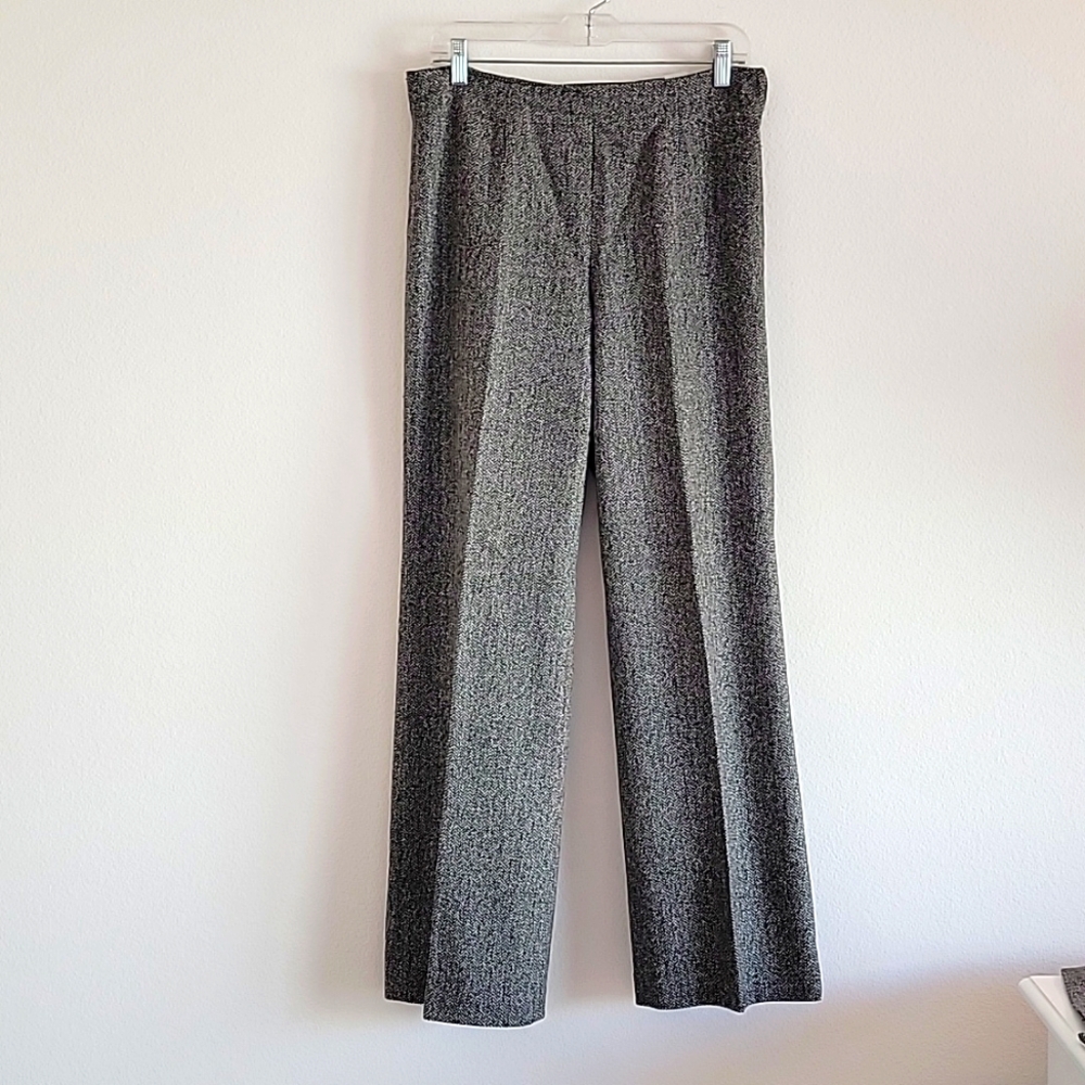 Talbots Women's Size 6 Herringbone Dress Slacks in Grey.